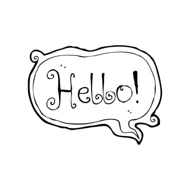 Merhaba konuşma balonu