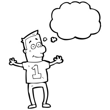 bir numaralı tişörtlü adam