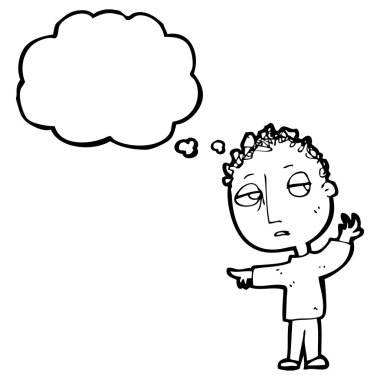 sıkılmış çocuk işaret