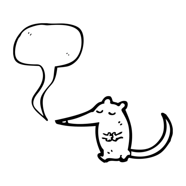 Rat with speech bubble — Stock Vector