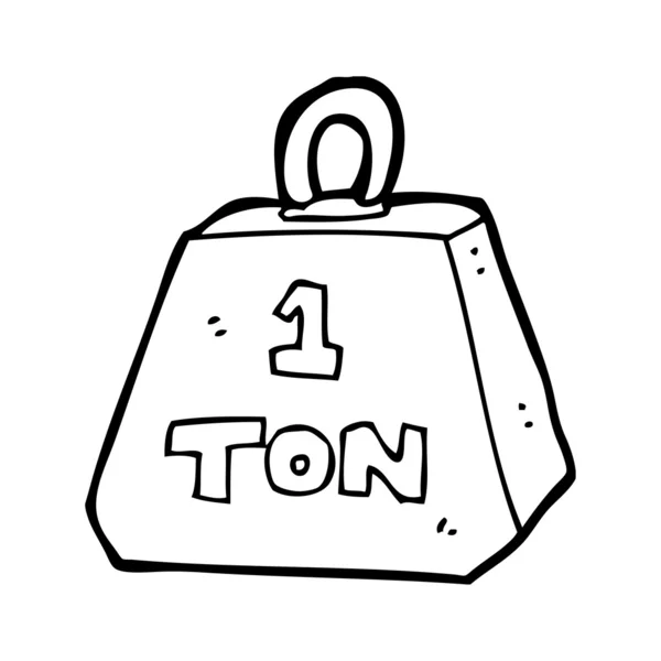 1 tonne de poids — Image vectorielle