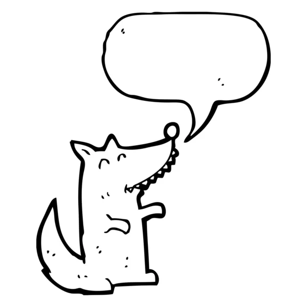Loup avec bulle de pensée — Image vectorielle