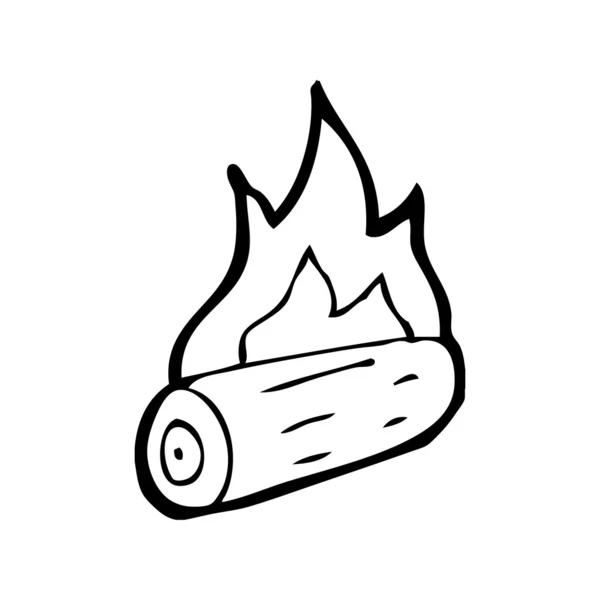 Branden van Logboeken — Stockvector