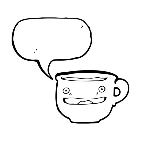 Kaffeetasse im Gespräch — Stockvektor