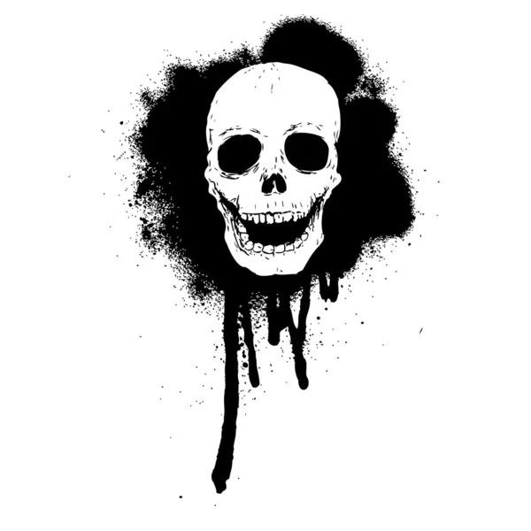 Graffiti skull illustration — Stok Vektör