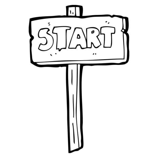Beginnen met het teken — Stockvector