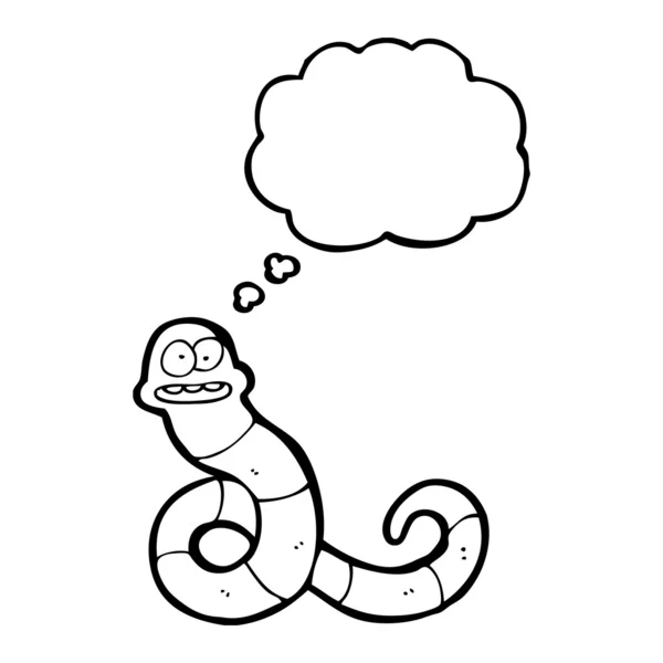 Змея с мыслепузырём — стоковый вектор