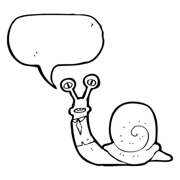 Escargot en chemise et cravate — Image vectorielle