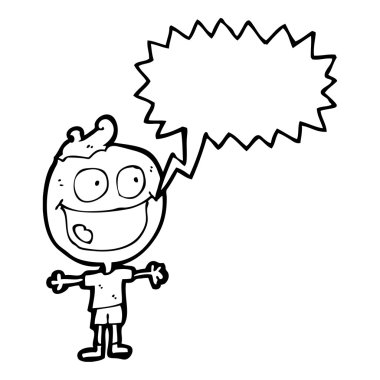 sırıtan doodle adam