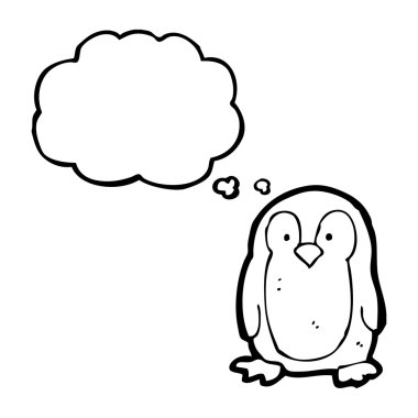 sevimli küçük penguen