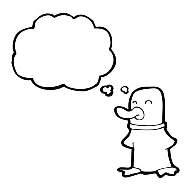 konuşma balonu ile ördek