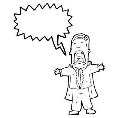 vampir düşünce balonu ile