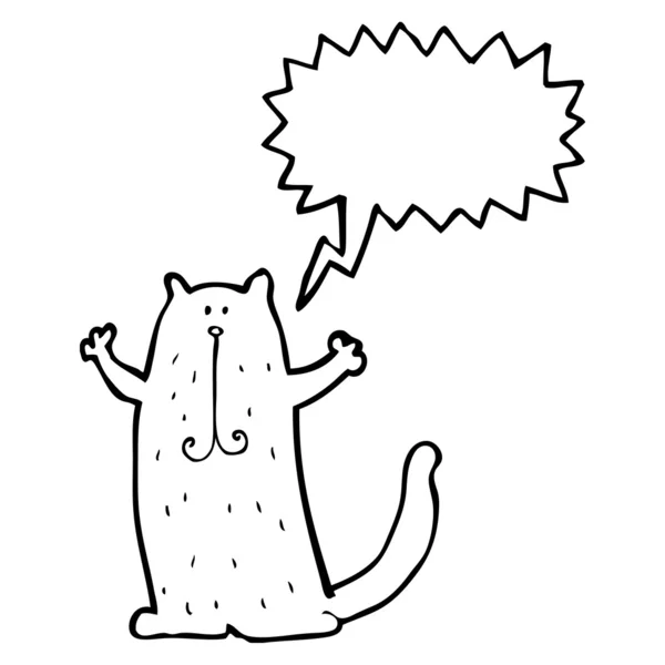 Кіт з бульбашкою мовлення — стоковий вектор