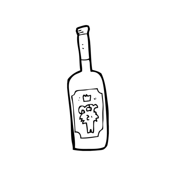 Botella vino — Vector de stock