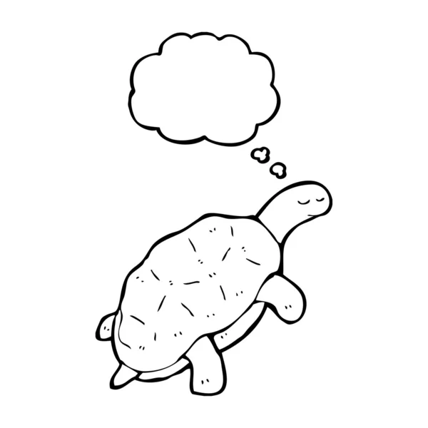 Tartaruga con bolla vocale — Vettoriale Stock