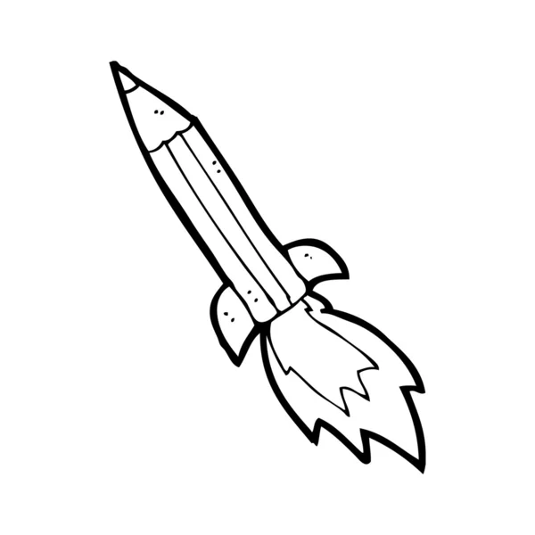 Pencil rocket — Stock Vector