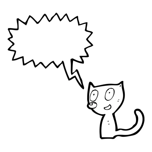 Gato con burbuja de pensamiento — Vector de stock