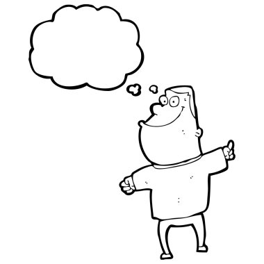 şişman adam işaret