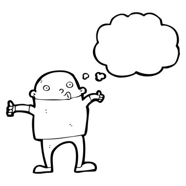 kel adam yukarı işareti veriyor