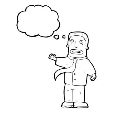 sıkıcı iş adamı ile konuşma balonu