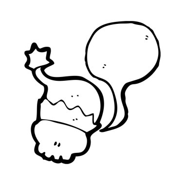 Kafatası giyen Noel Baba şapkası