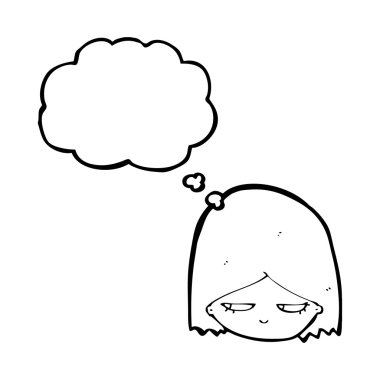 Konuşma balonu olan kız