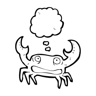 konuşma balonu ile Yengeç