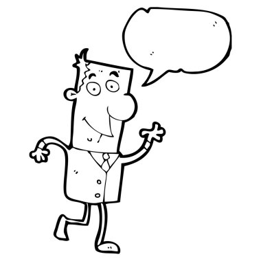 Kahverengi elbiseli adam sallayarak