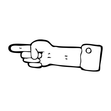 işaret eden bir ele