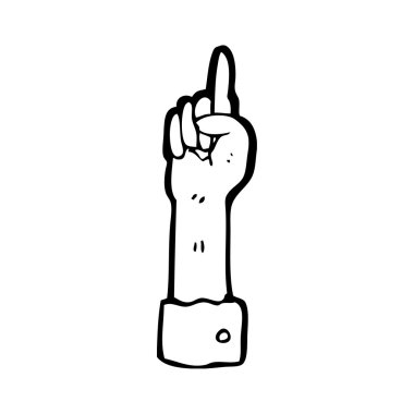 işaret eden bir ele