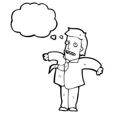 omuzlarında shrugging iş adamı