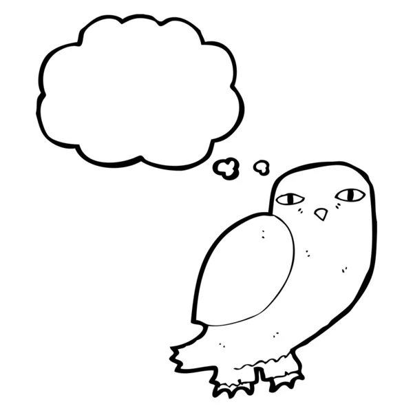 Owl with speech bubble — Stock Vector