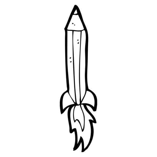 Pencil rocket — Stock Vector