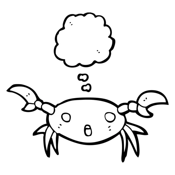 Krabbe mit Sprechblase — Stockvektor