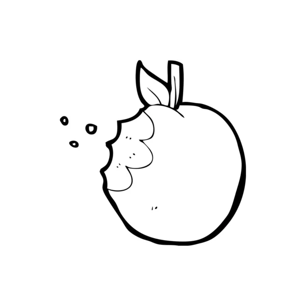 Angebissener Apfel — Stockvektor
