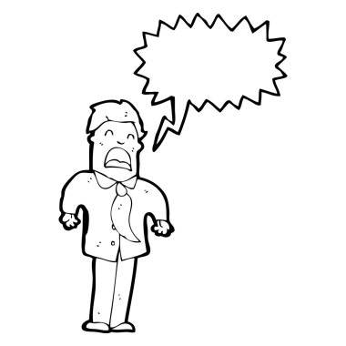 omuzlarında shrugging adam