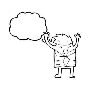 iş adamı sallanan kollar dışarı-in uygun