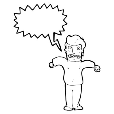 omuzlarında shrugging adam