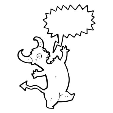 komik küçük şeytan canavar