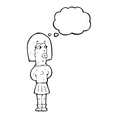 çirkin kadın ile konuşma balonu