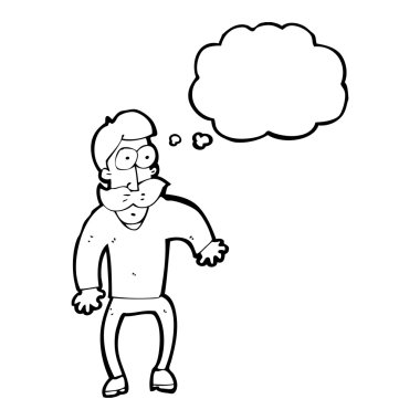 bıyıklı adam ile konuşma balonu