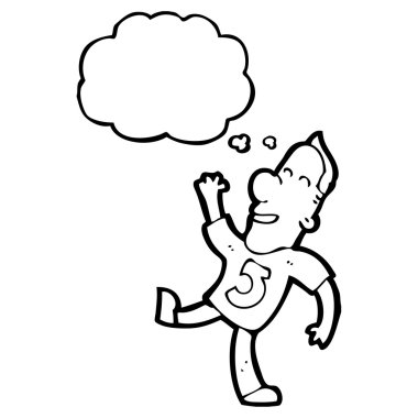 5 numaralı ile gömlek giymiş adam