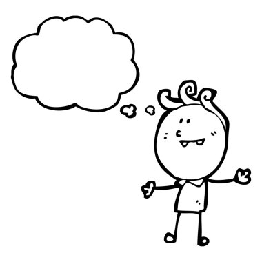 Doodle çocuk konuşuyor