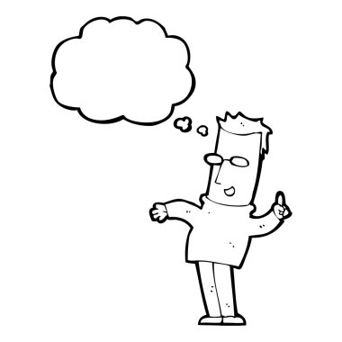 parlak bir fikir olan adam