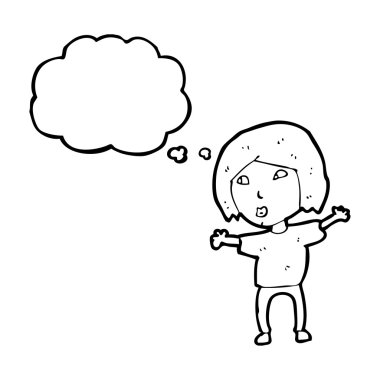 Konuşma balonu olan kadın