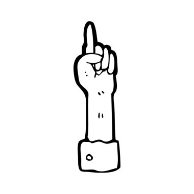 işaret eden bir ele