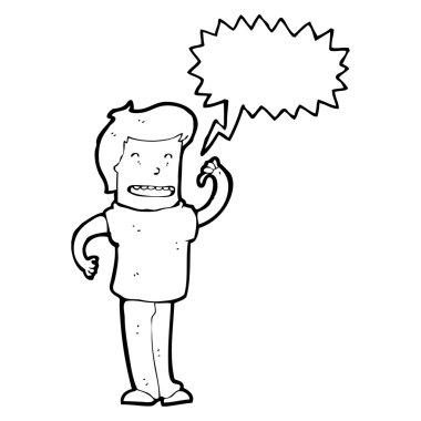 Kendine güvenen adam.