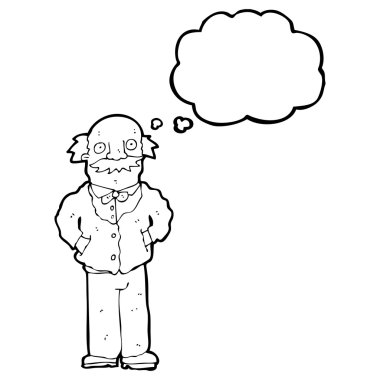 yaşlı adam giyen hırka