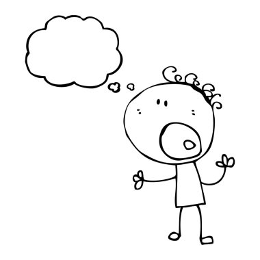 Doodle adam bağırıyor