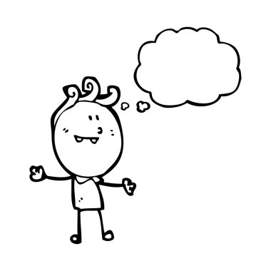 heyecanlı doodle çocuk